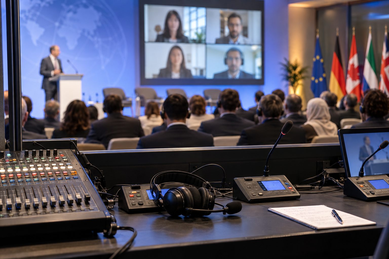 Qué tecnología necesitas para celebrar un congreso híbrido con asistentes en varios idiomas